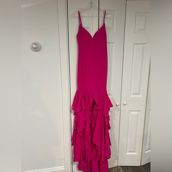 Terani Hot Pink dress - Picture 3 of 4